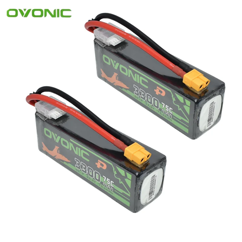Upgrade OVONIC 75C 3300mAh 22.2V Lipo Battery For RC Helicopter Quadcopter FPV Racing Drone Parts 3S Battery