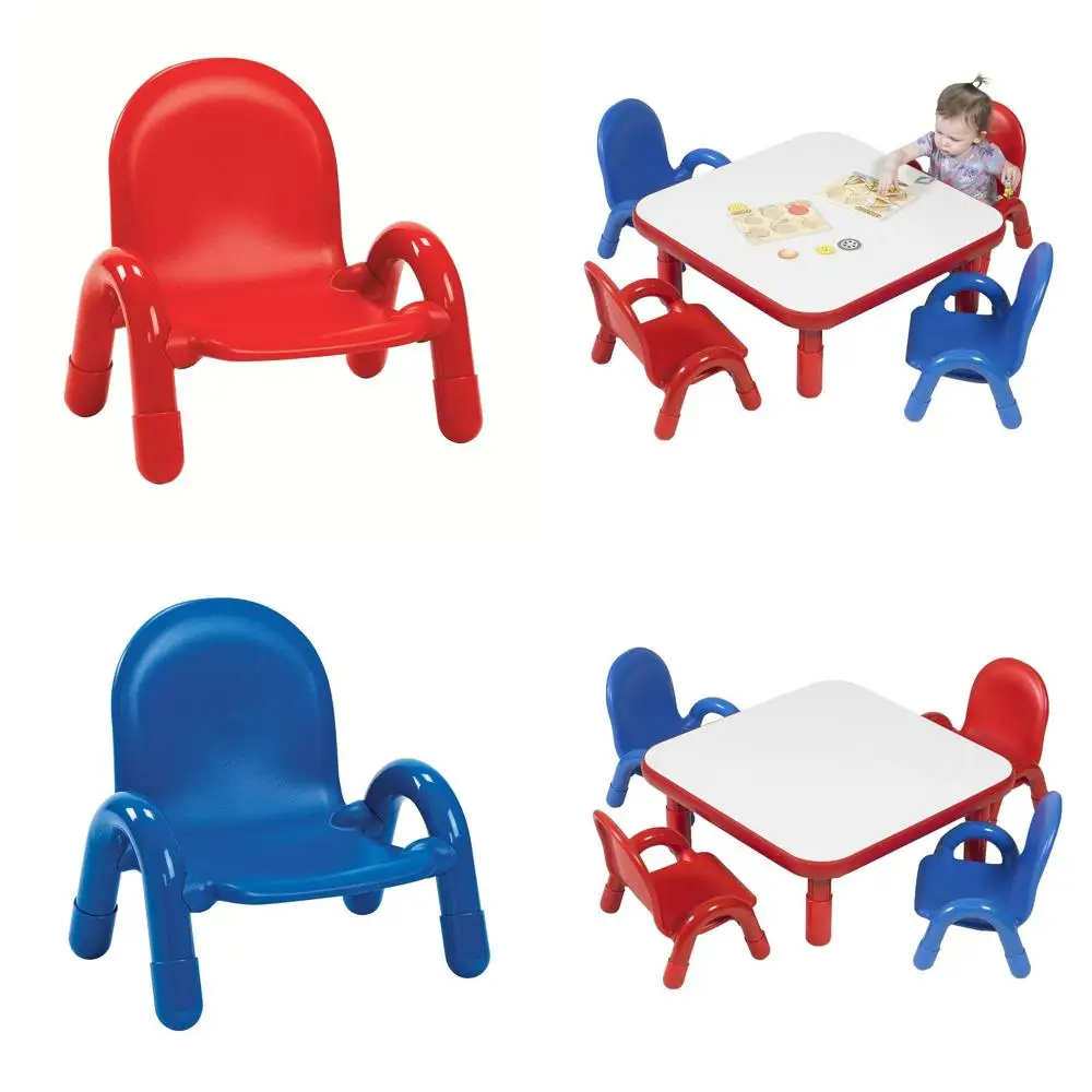 

30 Square Kids Table and Chairs Set for Homeschool, Playroom, Activity, or Classroom Learning, Red