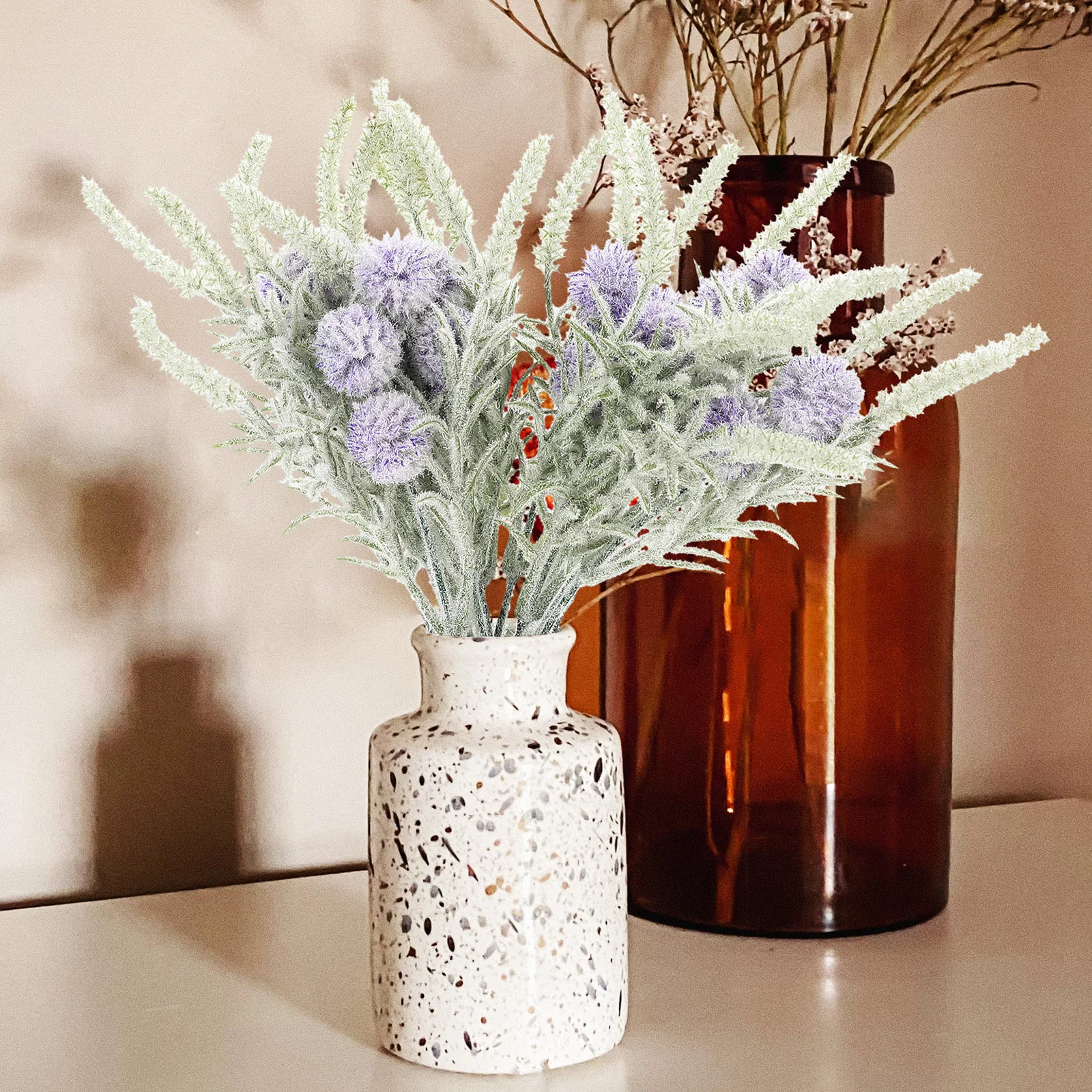 

2 Pcs Simulation Dandelion Artificial Flowers Lifelike Bedroom Living Room Wedding Party Photo Prop