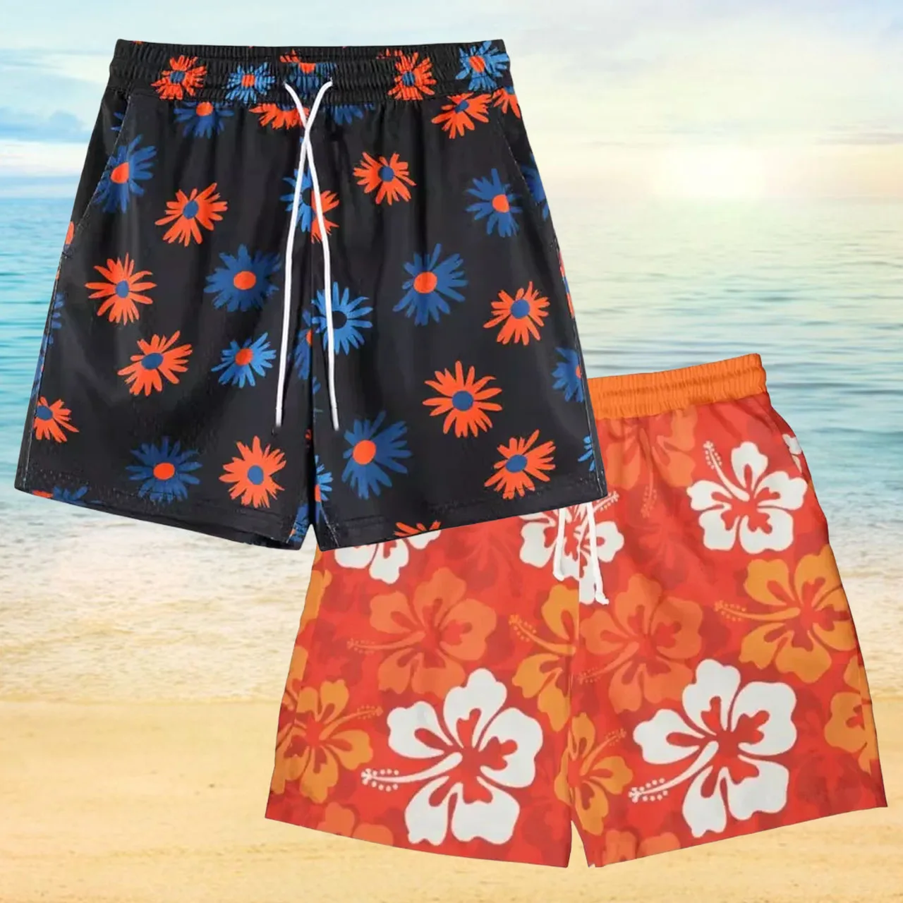 

New Women's Street Fashion Casual Comfortable Beach 5-point Shorts Men's Quick Drying Breathable Sports Running Training Shorts