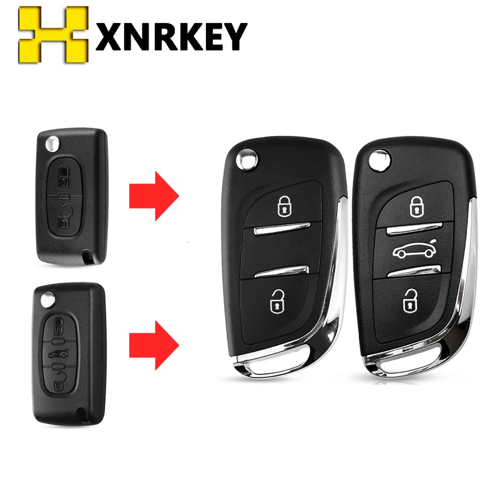 

XNRKEY Modified Remote key shell Fob for Peugeot 307 308 306 207 407 607 Citroen C2 C4 C5 C8 Berlingo Picasso CE0523/CE0536