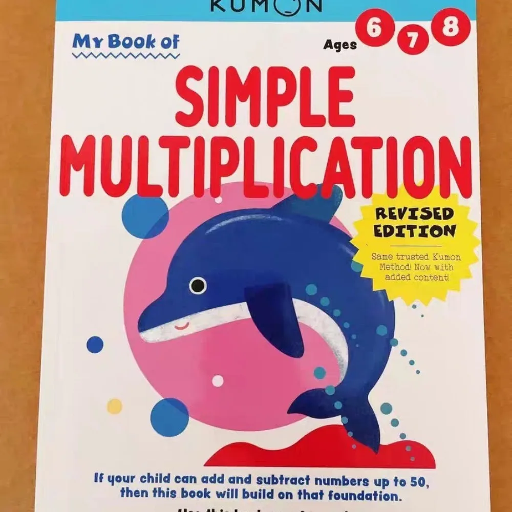 10Books/Set Kumon Calculation Math Workbooks English Math Problems Exercises Teaching Books G1-G4 for Age 6-10 Years Old libros