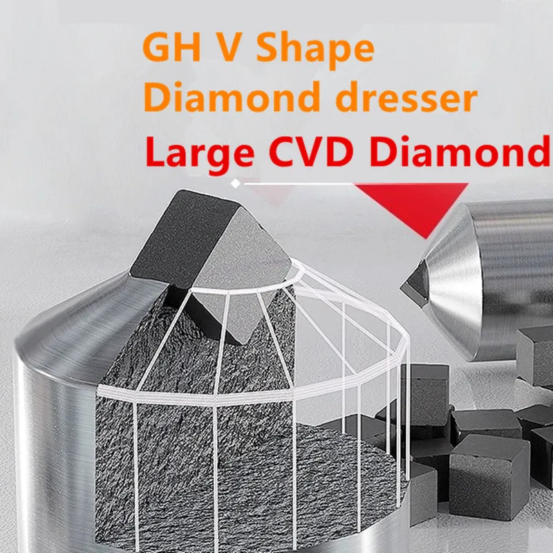 Neue V-Form cvd Diamant Kommode für Schleif scheibe Scheiben schärfen Dressing Stift Stein Ersatzteile Schleif schneider Schärfer