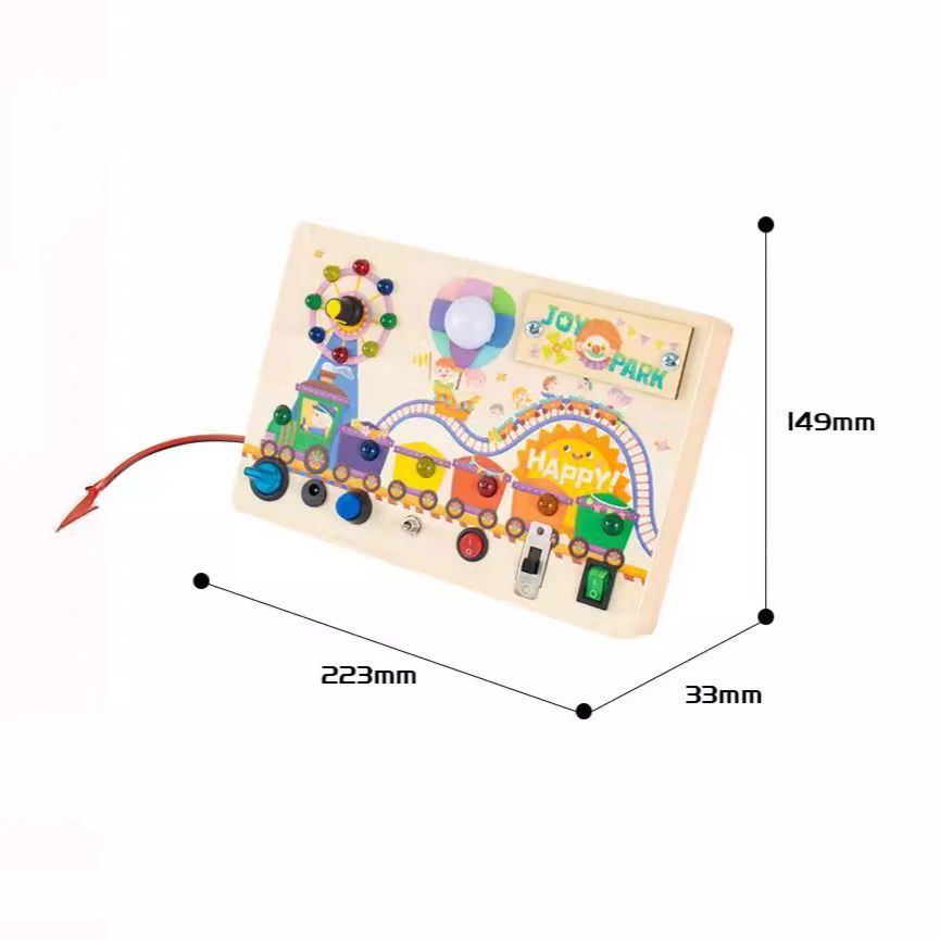 Montessori Busy Board Sensory Toys for Children, LED Light, Switch Control Panel Games, Promover a coordenação mão-olho, Brinquedos Presentes