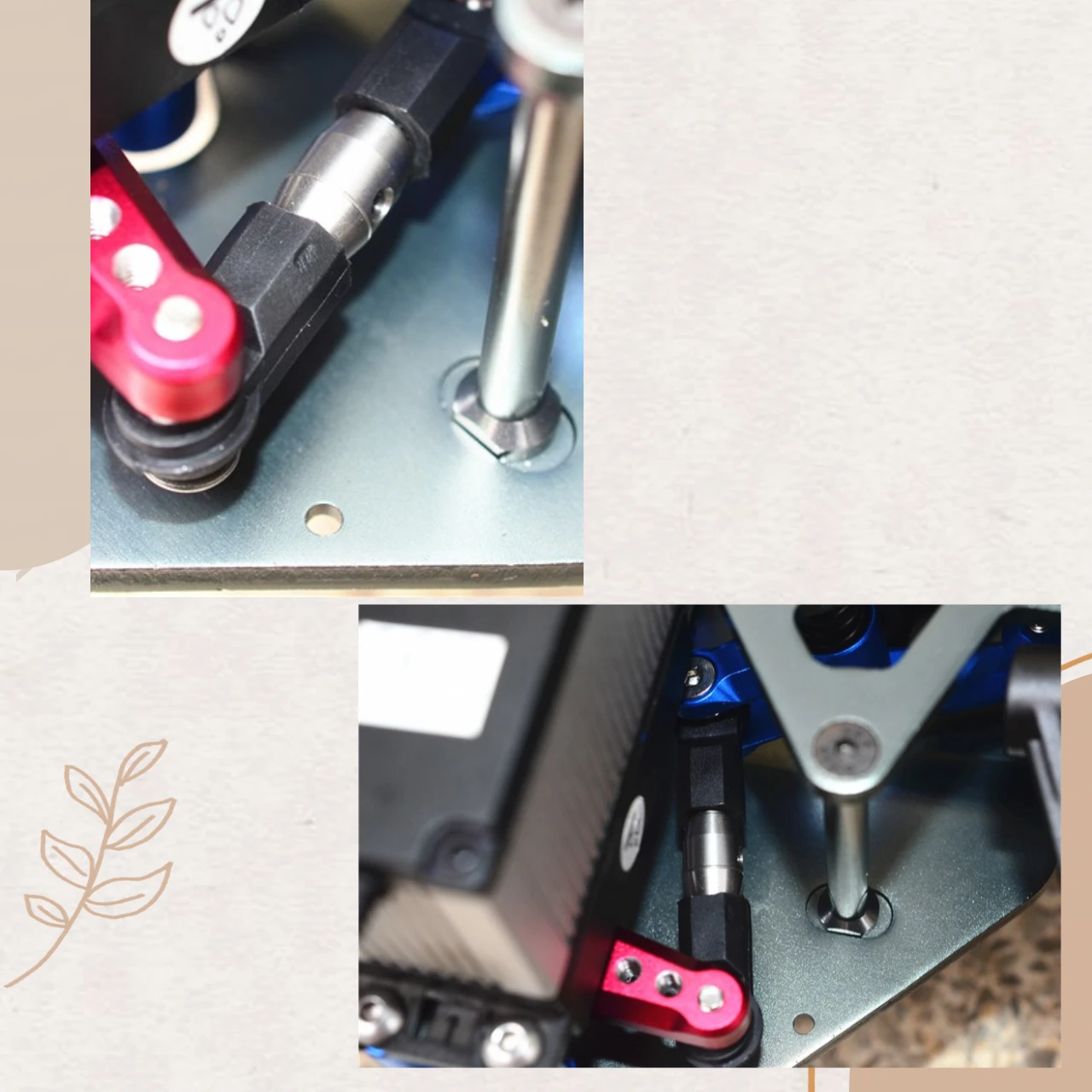 GPM ステンレススチール製調整可能サーボタイロッド LOSI 1/6 スーパーバハレイ用 - アップグレードレーシングアクセサリー