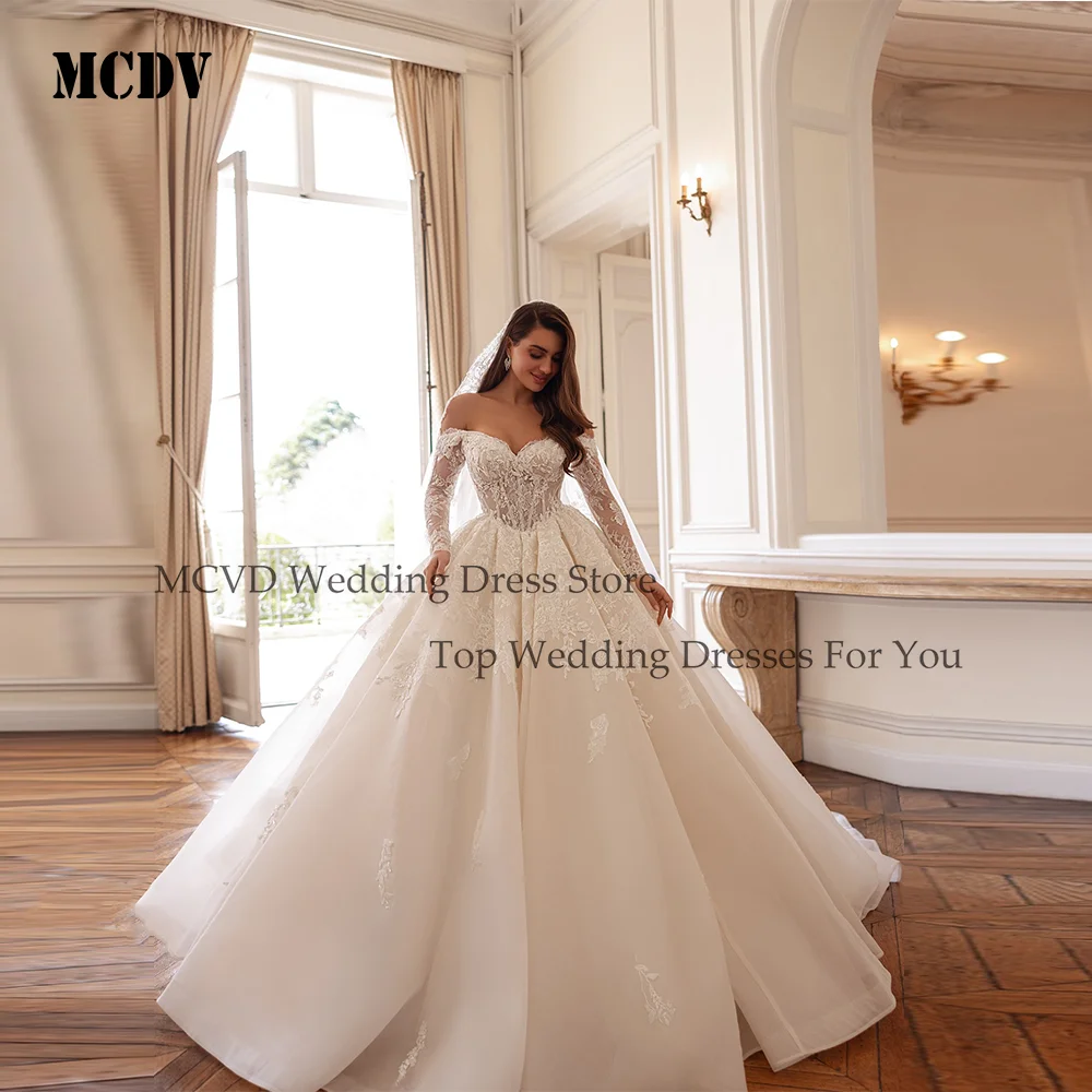 

MCDV Customzied strapless sleeveless beaded elegant wedding dress estidos wedding dresses luxury 2025 vestido de novia princesa