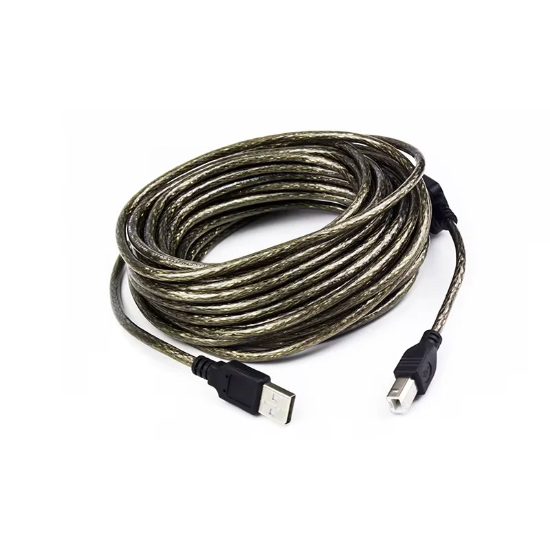 Kabel USB 2.0 do drukowania A męski na B męski wzmacniacz sygnału komputerowy kabel do drukarki 5M 10M15M