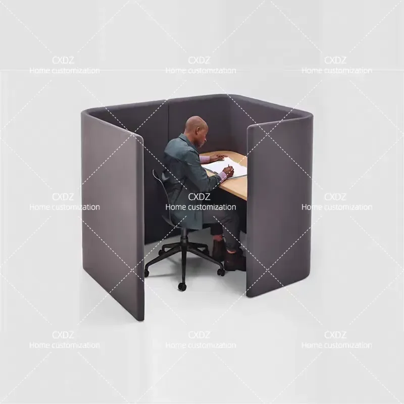 Creative Desk Screen Partition Office Soft Bag Cloth Surface Enclosed High Efficiency Computer Desk Station