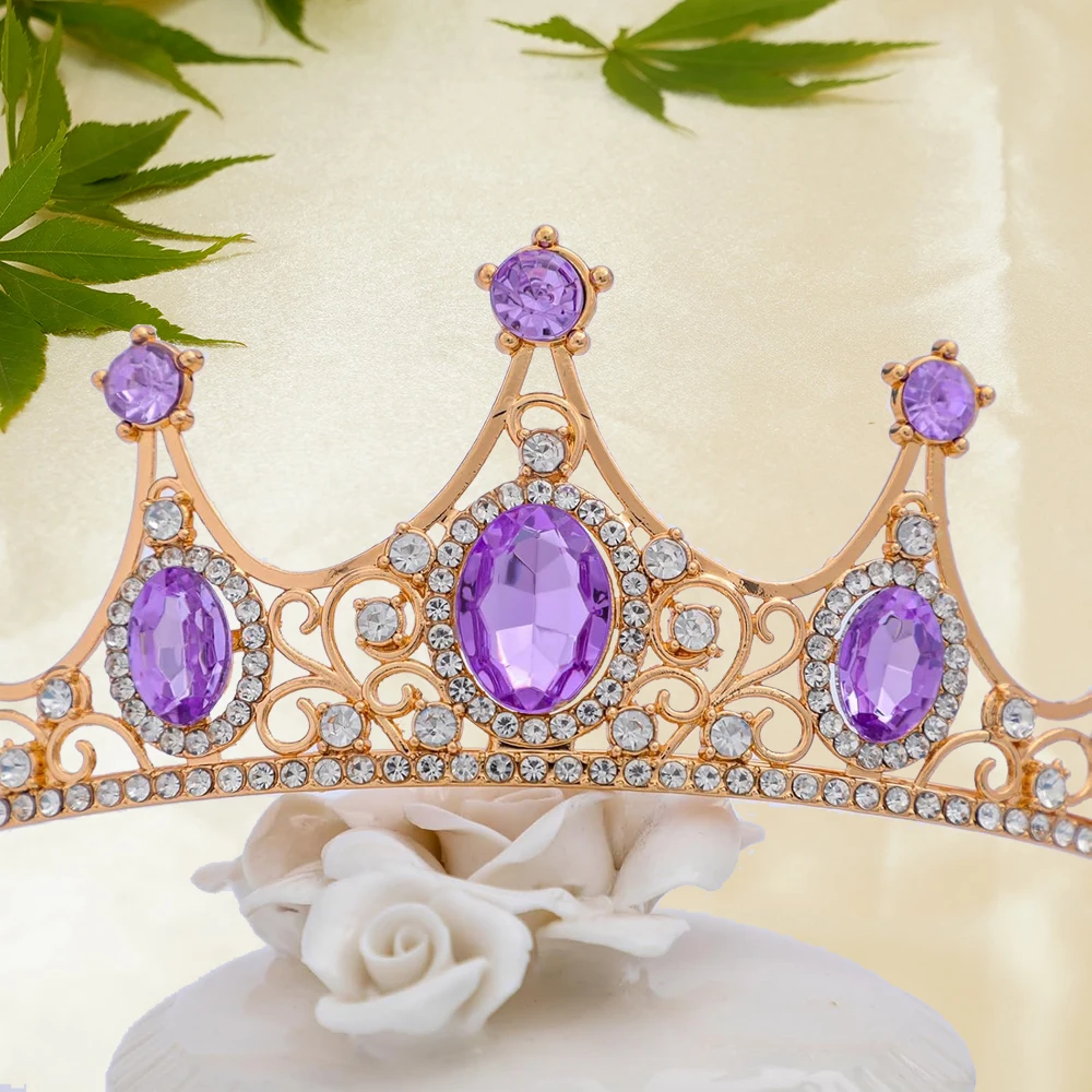 غطاء رأس تاج كريستال باروكي للنساء، إكسسوار شعر لحفلات الزفاف على شكل تاج العروس