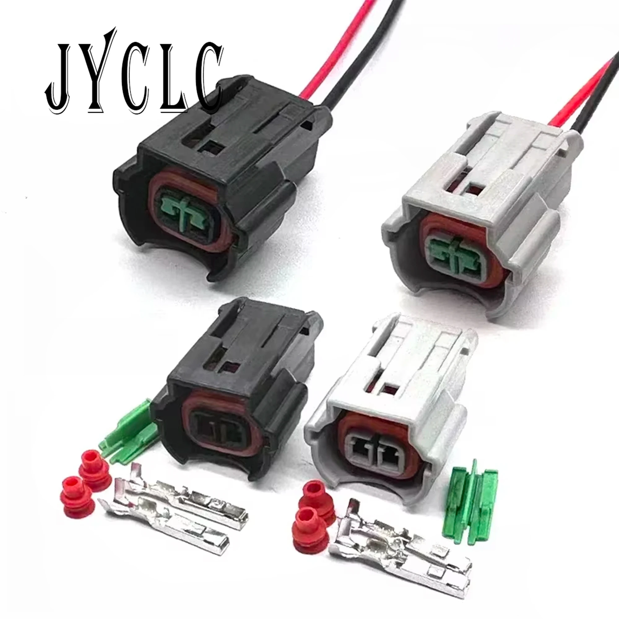 

1 Set 2 Pin PU465-02127 PU465-02627 Black Gray Female Car Waterproof Auto Fuel Injector Plug Connector for Elantra Sonata