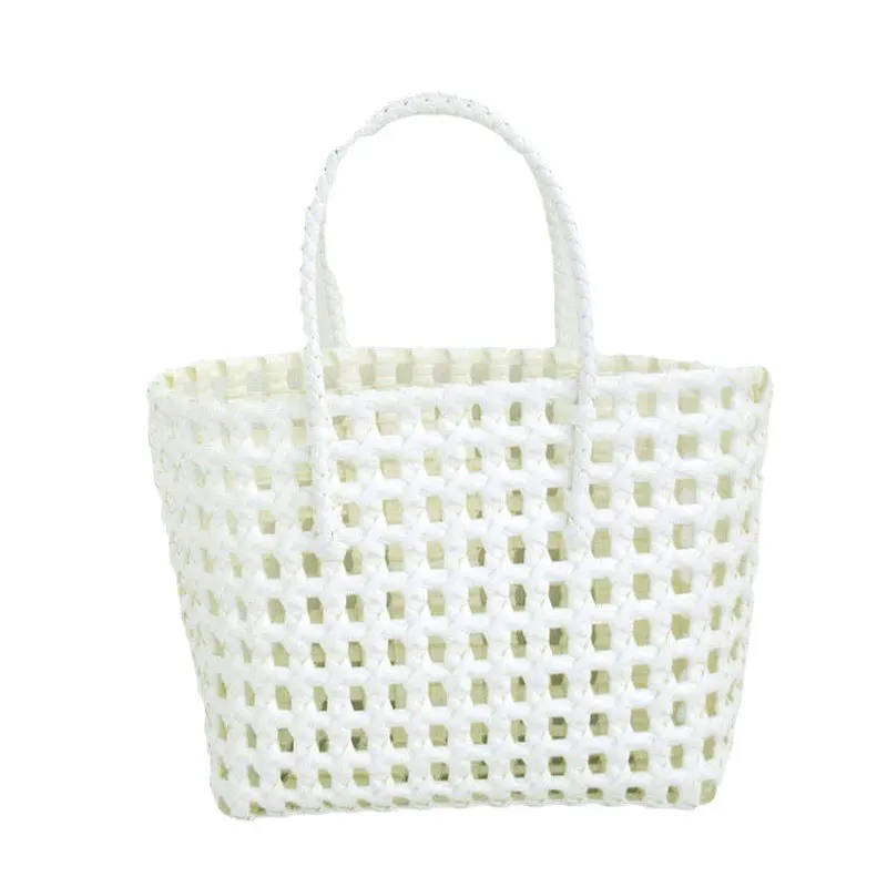 New Woven Bag Vacation Beach Bag Hollowed Out Vegetable Basket Bag Popular Hand Carry Basket Handbag