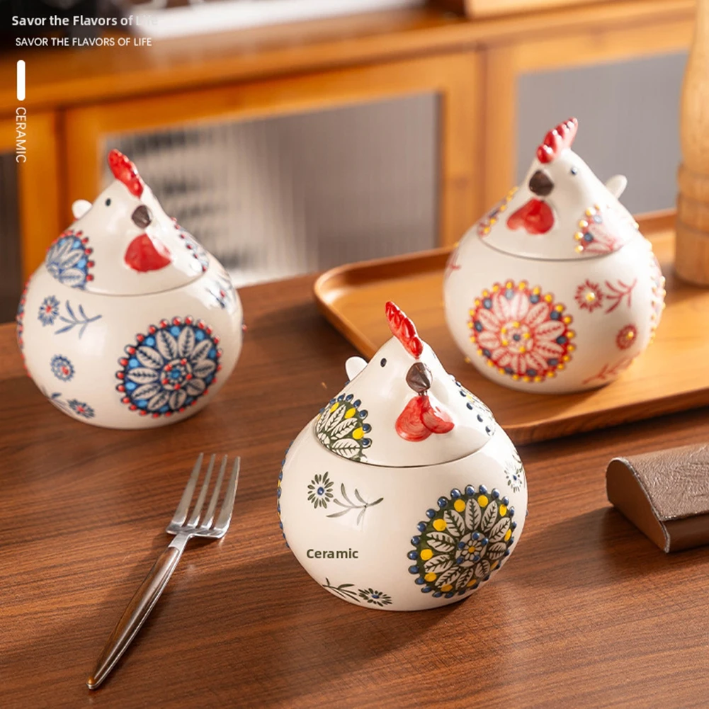 Cute Chicken Seasoning Jar Wit - Herb Keeper Bottle 评论和价格
