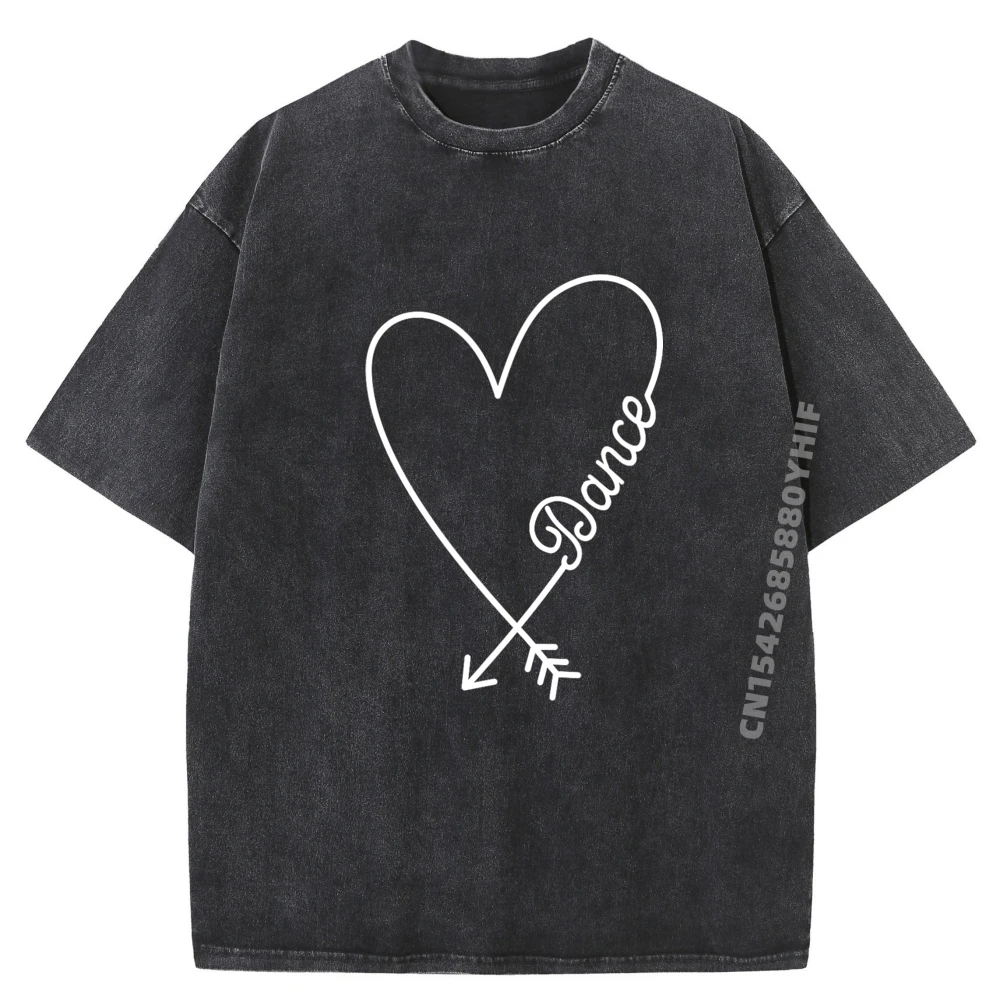 

Футболки с рисунком Dance Cute Heart Love, мужская рубашка из 100% хлопка, классическая стираная рубашка, мужские мягкие удобные футболки с принтом