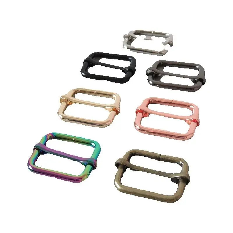 50Pcs/Lot 25mm Webbing Metal Buckle Adjuster Slider For Bag Straps Loop Hardware Dog Collar Backpack Adjustable Clasp Accessory