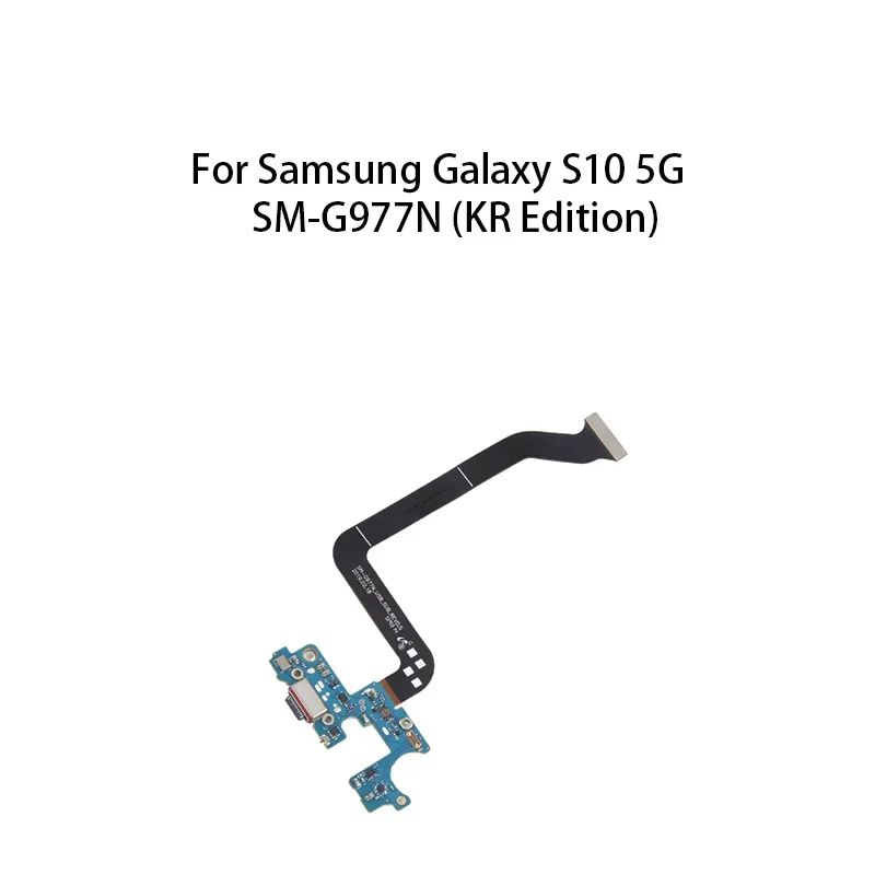   Porta de carga USB Jack Dock Conector Placa de carregamento Cabo flexível para Samsung Galaxy S10 5G SM-G977N (edição KR)