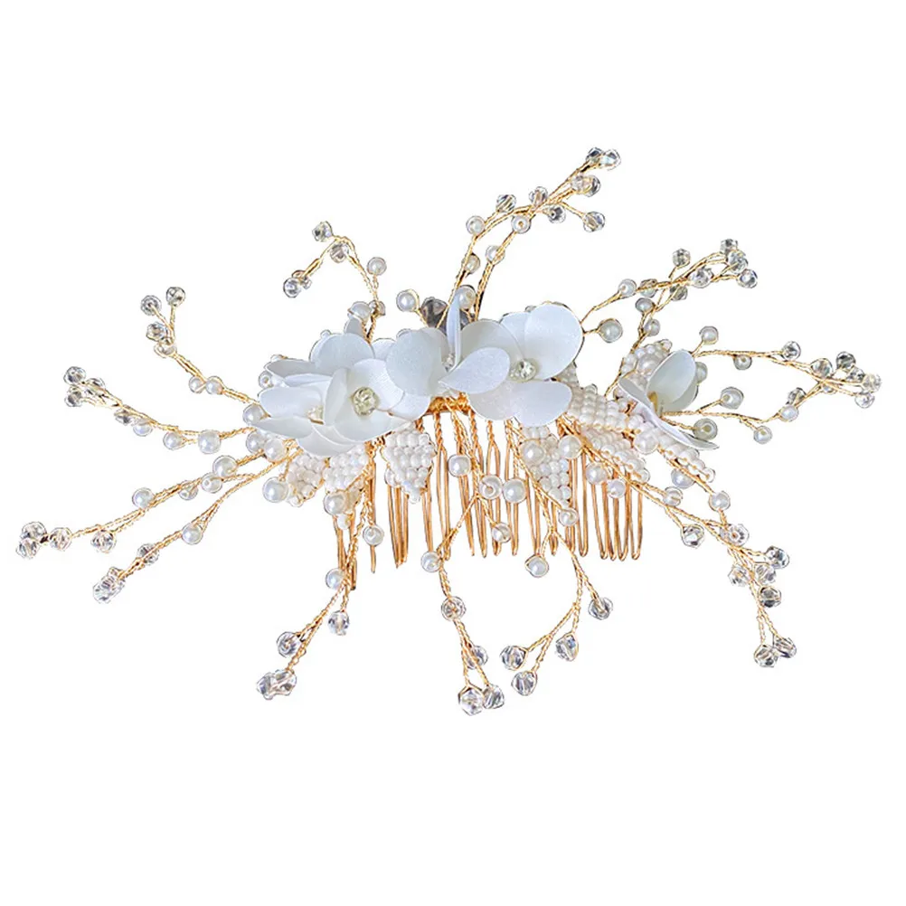 Handmade Pearl Hair Comb for Bridal Wedding – Elegant Hair Accessory Gift for Women