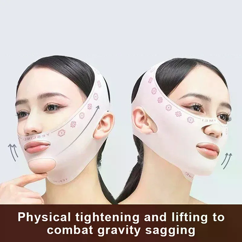 /JCS/Breathable V Face Band Cheek Lift Up Face Thin Mask Reduce Double Chin V-Line Shaping Bandage Anti Wrinkle Face Bandage