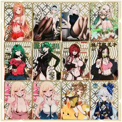 Anime Goddess Tales DIY ACG EVA Glossy Metal Card Kitagawa Marin Asuka Langley Soryu Boys Games Toys Collectible Cardschristmas