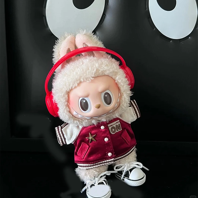 

17cm Doll Clothes For Labubu Bear Label Cap Sweater Suit Multiple Styles Doll Clothes Dolls Accessories Doll Clothing Gift
