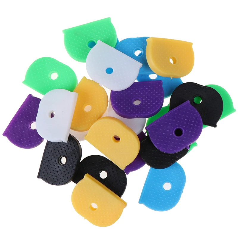 24/32Pcs Brand New Colorful Key Top Cover Head/cover/tag/ID Mark Mixed Top Cover Elastic Silicone Key Cover