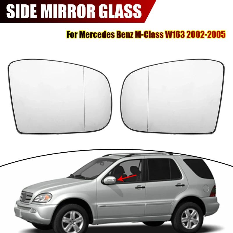 

For Mercedes Benz M-Class W163 2002-2005 Heated convex glass mirror for car side door Replacement