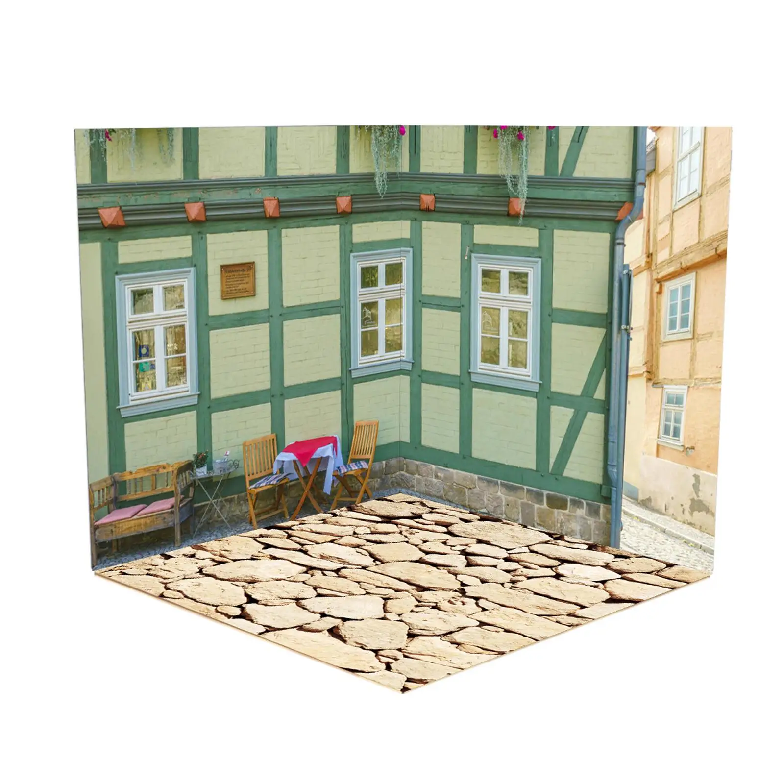 1:12 Backdrop Organizer Showcase Diorama Background Scene Display Layout for Action Figures Dolls Vehicle Scene Toy