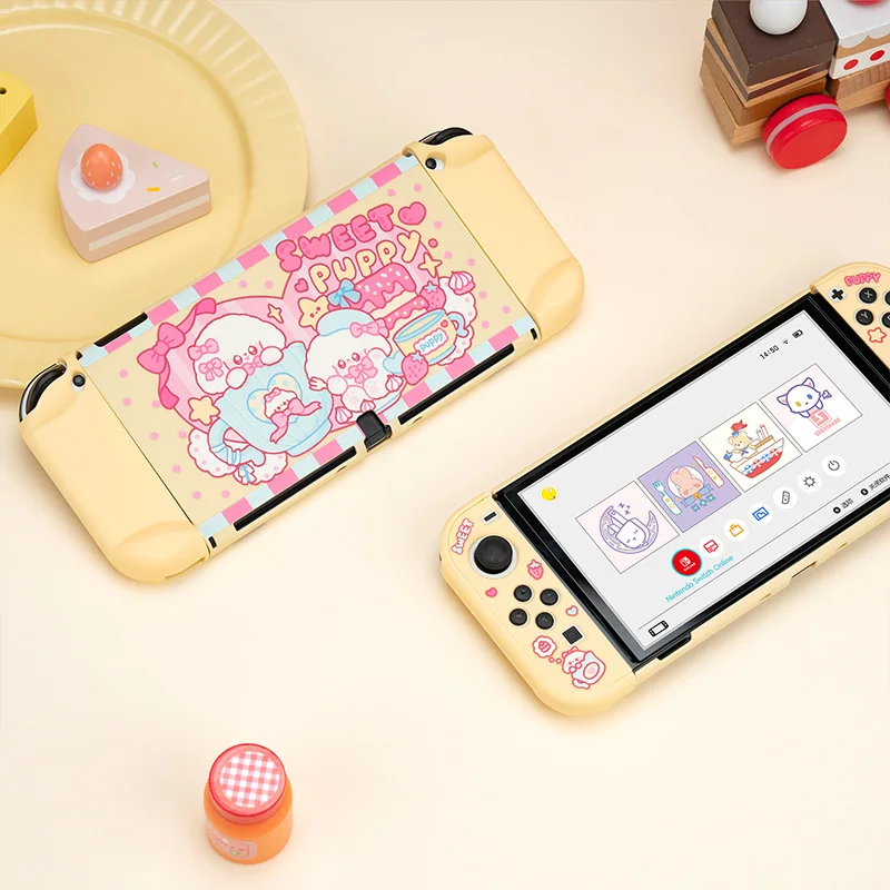 For Nintendo Switch OLED Kawaii Case Accessorie Hard Case Cartoon TPU Soft Case Protect Shell Cover For Switch NS Console Games