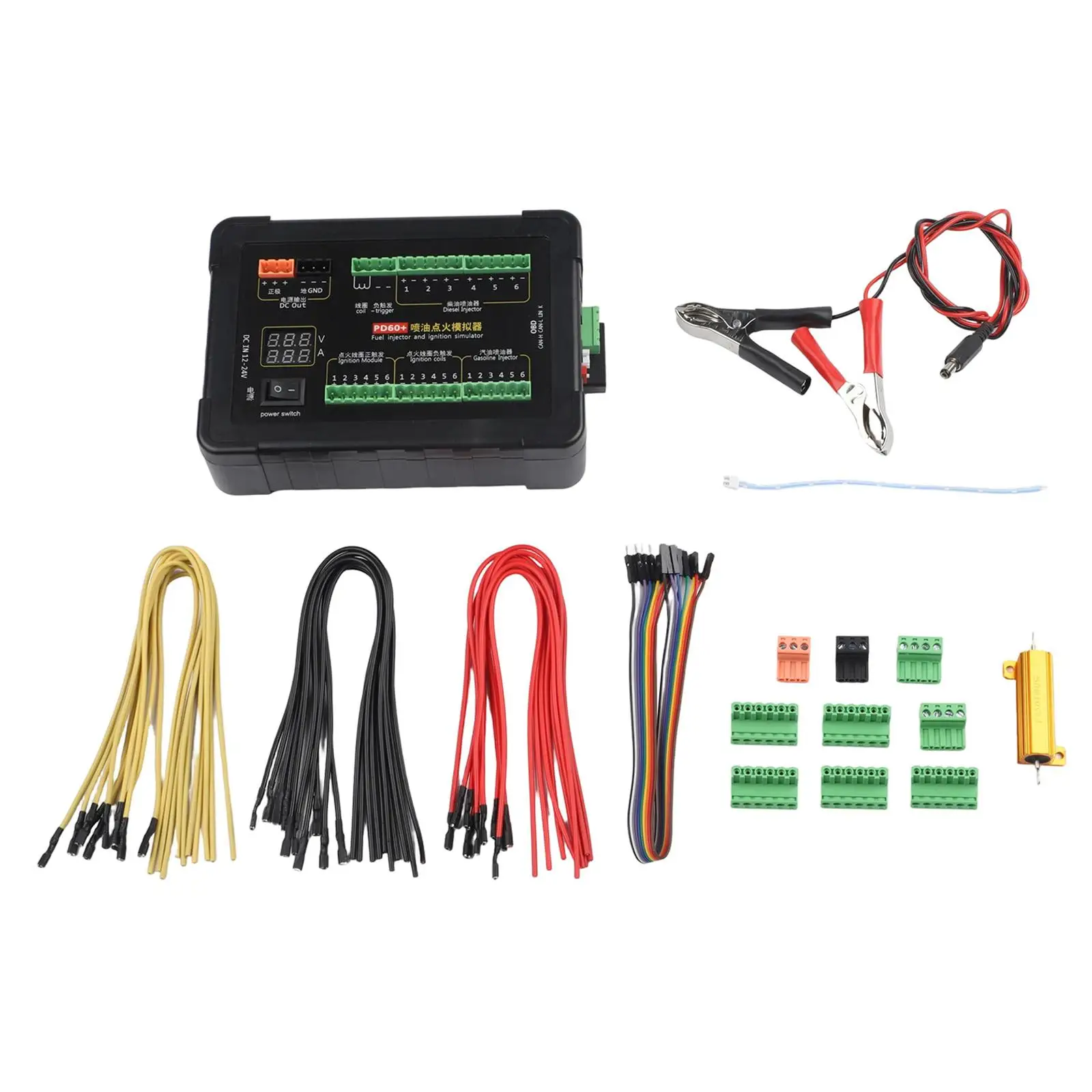 PD60 Car Computer Tester Fuel Injector And Ignition Coil Simulator For Auto Repair Shop Diagnostic Tool With Voltmeter Ammeter