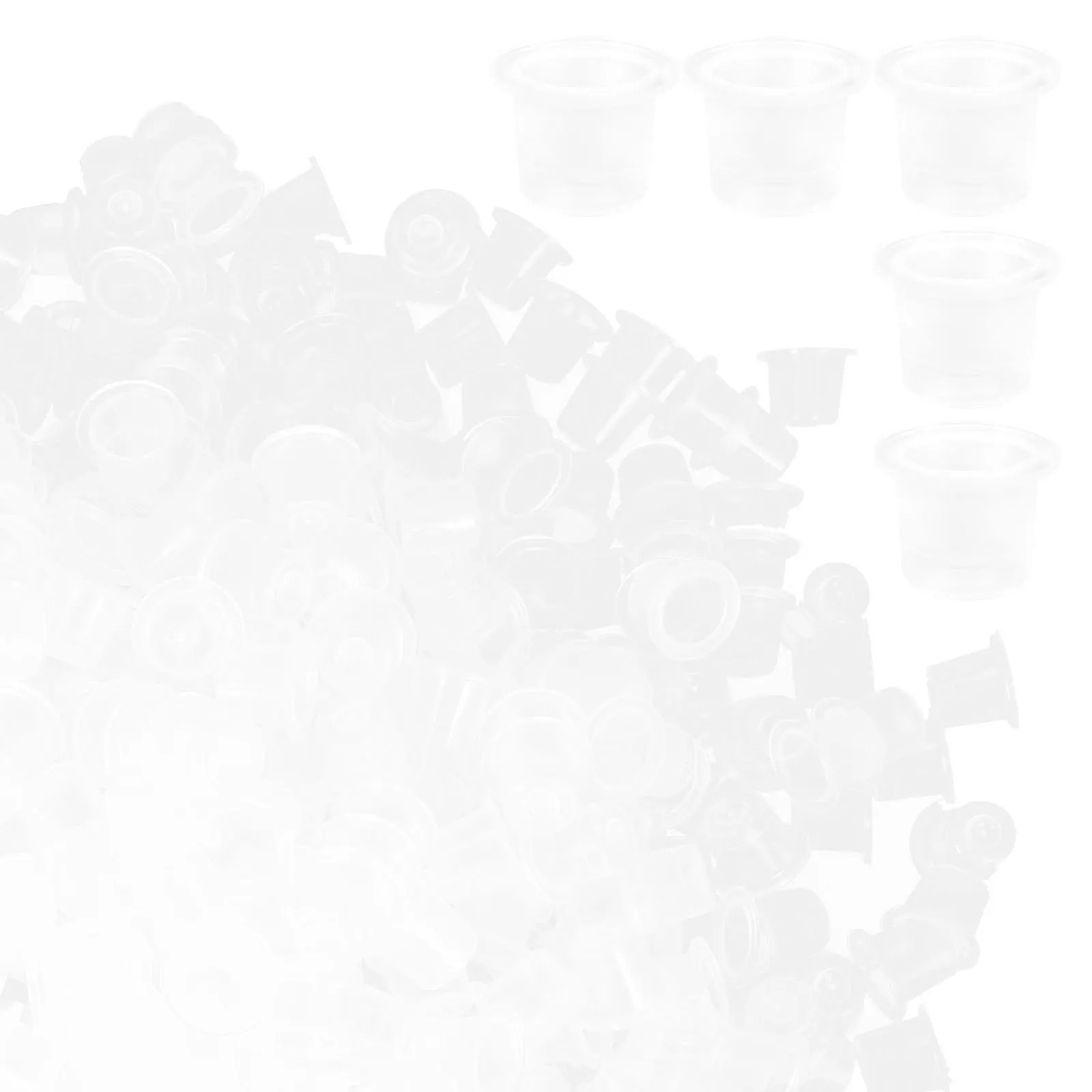 

80Pcs Pigment Ink Cups Tattoo Supplies Ink Storage Cups for Tattooing Mini Plastic Pigment Containers Stable Base Design