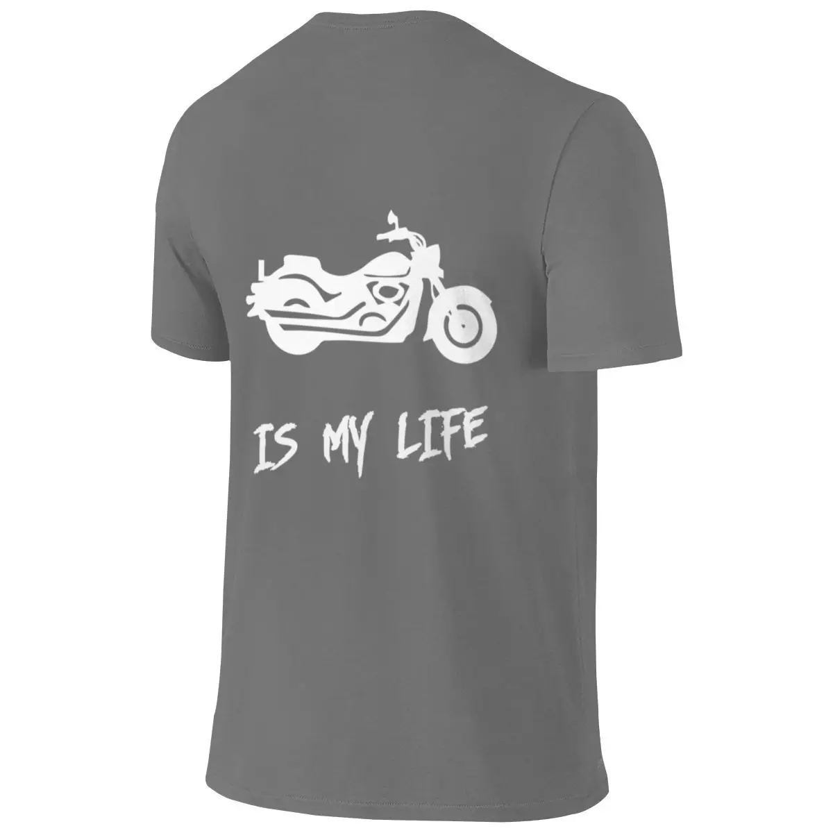 Motorcycle Is My Life Lightweight Reversible T-shirt Youthful Feeling Easy To Clean Short Sleeve