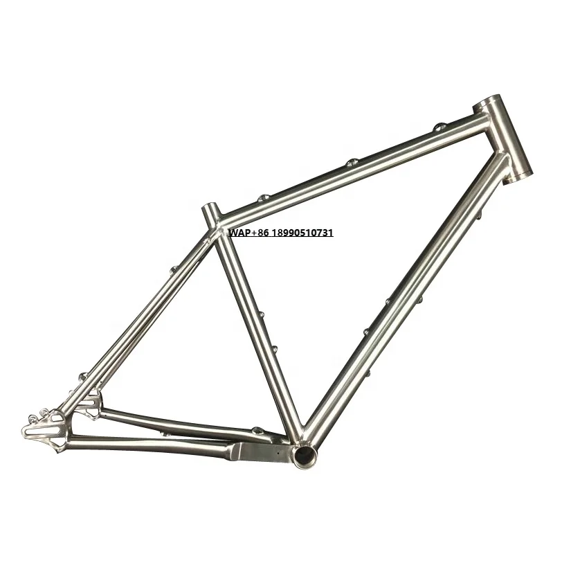 

Lightweight Titanium 700C Cyclocross Bicycle Frame with Sliding Dropout
