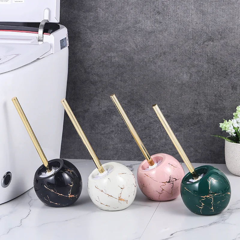 Cleaning Tool Toilet BrushMarble Base Cleaning Brush Holder Household Cleaning Tool Toilet Brush Ceramic Bathroom Accessories