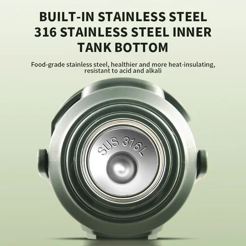 Imagen 2 del producto Termo de vacío de acero inoxidable súper grande de 2,5 L, matraz aislado de doble pared para bebidas frías y calientes, esencia para viajes y acampada