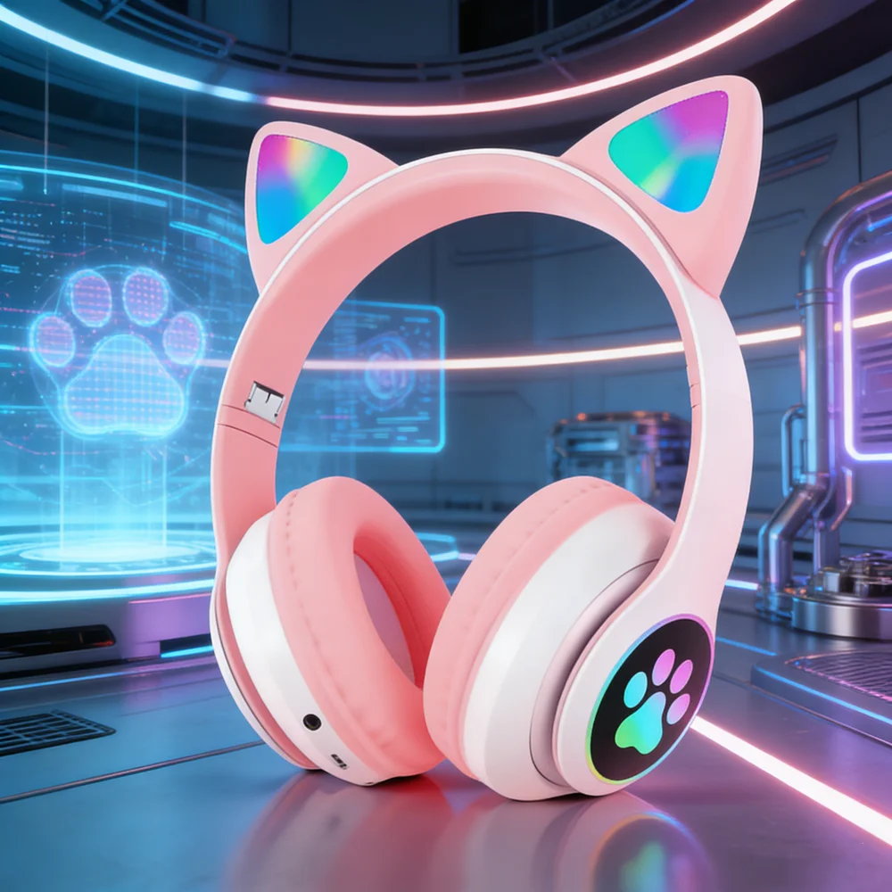 Niedliches Katzenohren-Bluetoo – Cat Ear Bluetooth Headset Led Bewertung und Preis