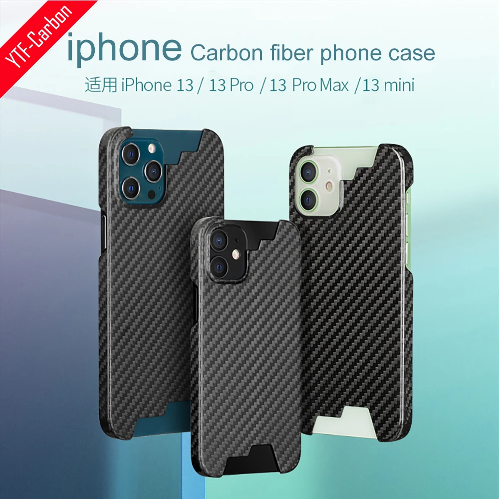 

YTF-carbon Pure carbon fiber phone case For iphone 13 Pro Max case real carbon fiber for iphone 13 mini/13 pro cover