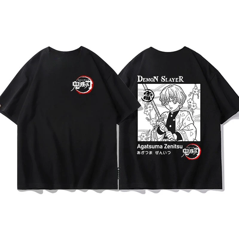 

Ghost Annihilation Blade Anime Peripheral Short Sleeve T-Shirt Men's Summer Tanjiro My Wife Shanyi Joint Clothes