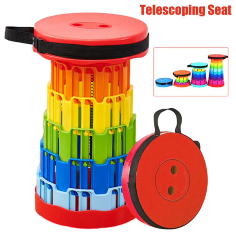 Folding Stool Portable Telescng Seat Camping Retractable Outdoor