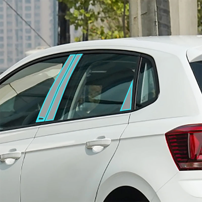 vw-polo-2021-2023-カーアクセサリー-ドアウィンドウセンターミドルb-c柱ピラーポストカバー-ミラー効果トリムステッカー
