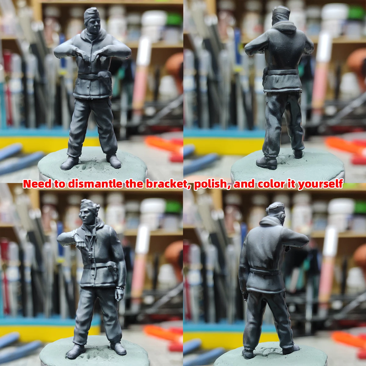 Deutschland Winter Panzersoldaten Armee Figuren-Set Militär-Modellbausatz Diorama Plastik Miniatur Maßstabsmodell 1/72 1/35 1/48 – Detail 2