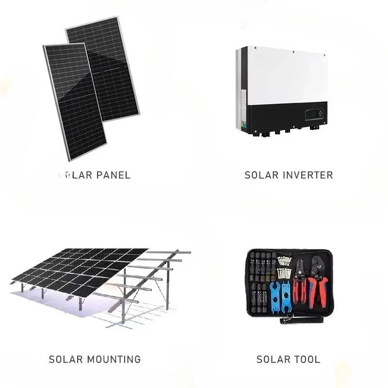 Smart Home Solar Kit 5KW 10KW Solar System Complete 15KW Solar Panels with Battery and Inverter