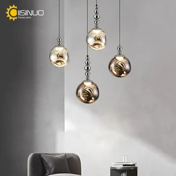 Adjustable Lift Hanging Pendant Light Modern Lava Texture Ceiling Lamp for Bedroom Living Room Island Background Wall Suspension