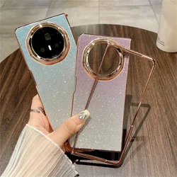 Plating Gradient Glitter Powder Phone Case For Honor Magic V3 Protective PC Hard Shell Protection Back Cover