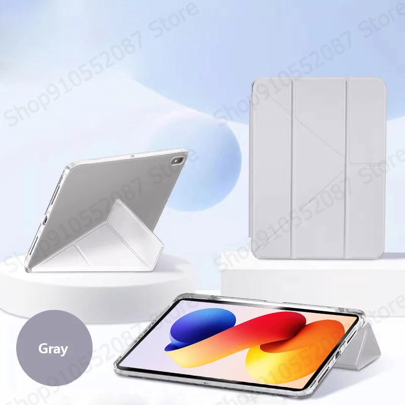 For Funda Redmi Pad 2 Pro Case with Pencil Holder Smart Fold Acrylic Clear Stand Cover For Xiaomi Redmi Pad 2 Pro 12.1 inch Case