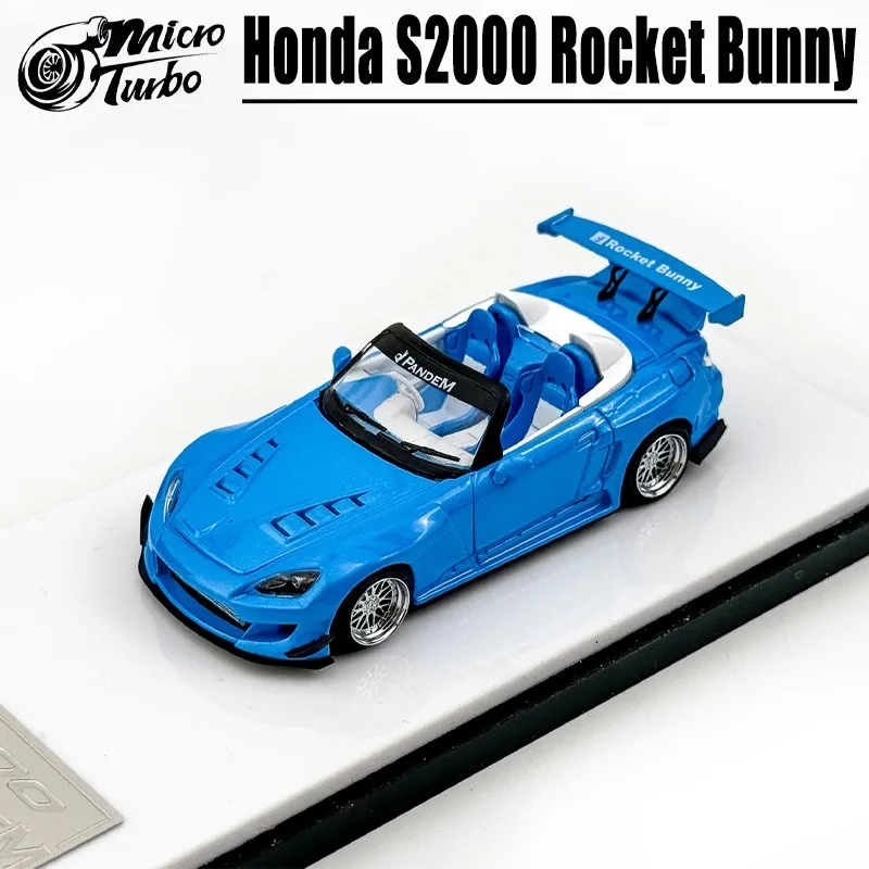 MicroTurbo MT 1/64 Honda S2000 Rocket Bunny, vehículo de juguete de aleación, modelo de Metal fundido a presión