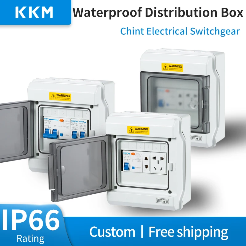 

Electrical IP66 surface mounted PC+ABS Plastic waterproof distribution box circuit breaker Switch box indoor outdoor