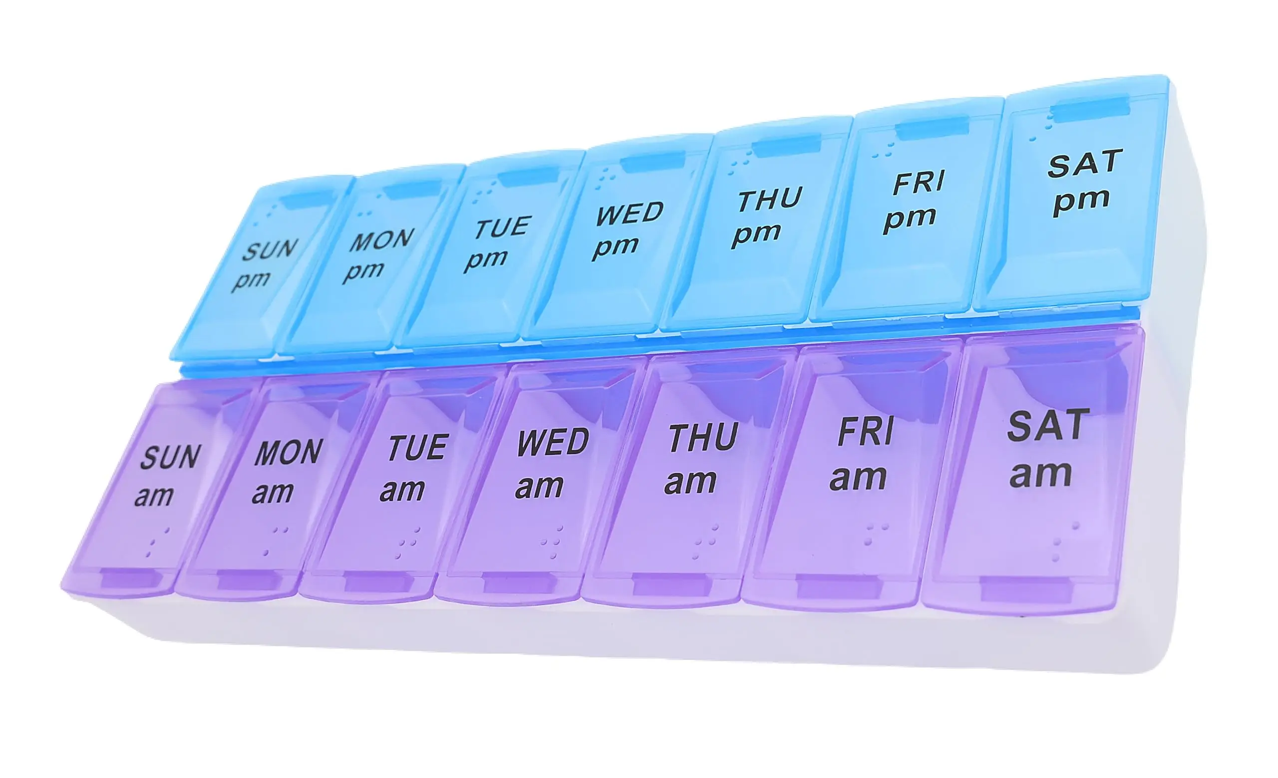 

Travel Essential Pill Organizer - Food-Grade Leak-Proof Moisture-Proof Box for Business Trip Daily Vitamins