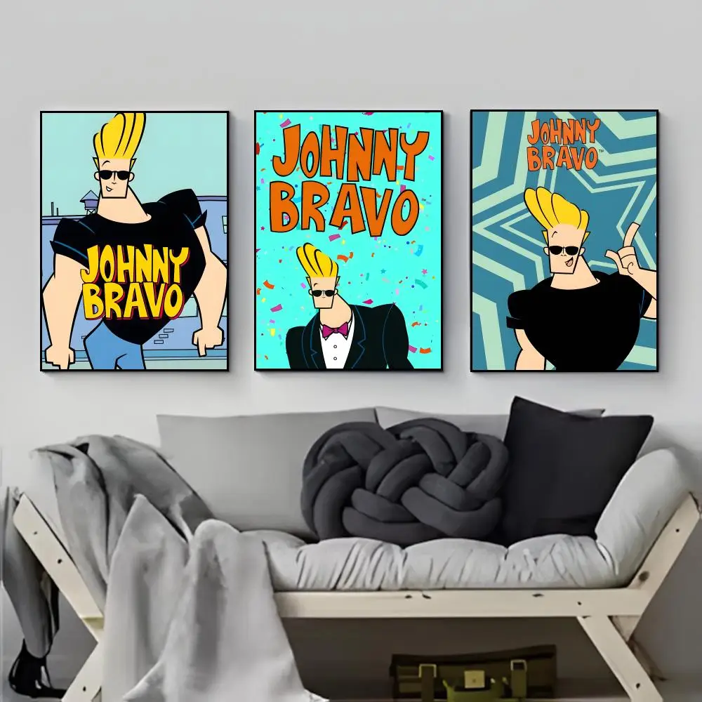 Anime J-johnny bravo Poster Poster HD  Waterproof Wall Sticker Bar Living Room Decor Gift