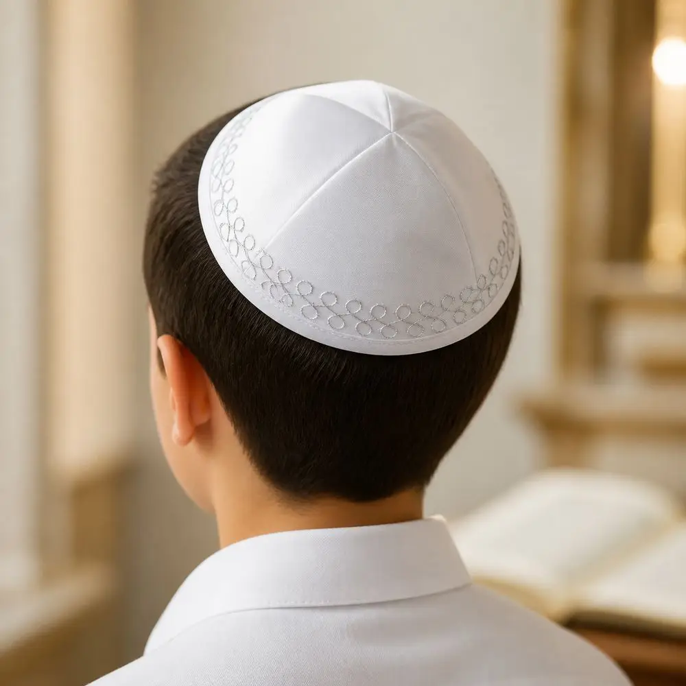 Durable Round Dome Kippah Cap Satin Fabric Smooth Surface Skull Cap Lightweight Yarmulke Skullcap Prayer Occasion