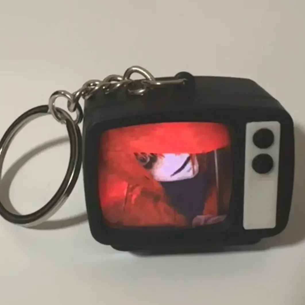 

New Mr. Crawling/ Mr Scarletella real Homicipher mini TV keychain show keychain Pendant simulation toy TV Bag Keychain