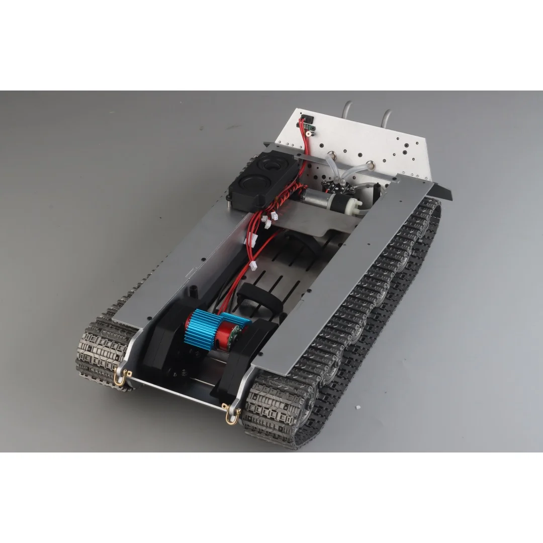 RC Tank Chassis 1:16 King Tiger Full Metal for DIY Heng Long Radio Control Tanks with Steel Gearbox 390 Brushed Motor Smoke Unit